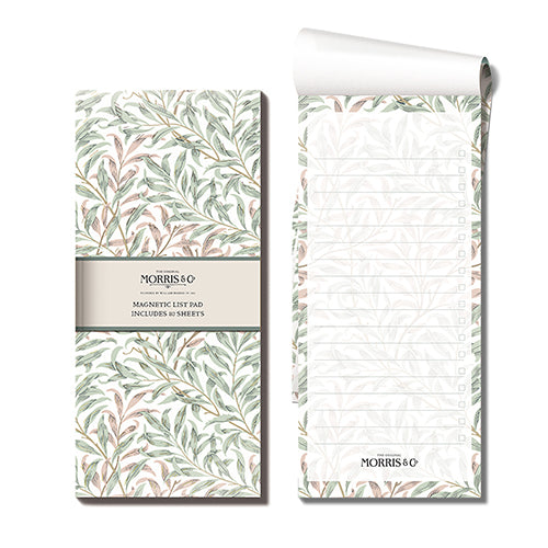 Notizblock - magnetisch - liniert - 80 Blatt - florales Design - William Morris